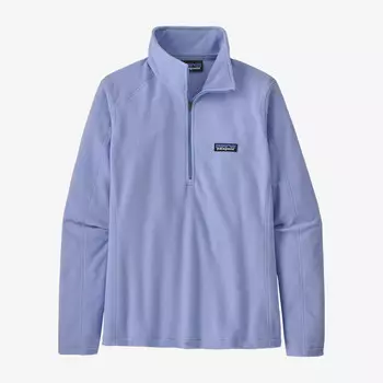 Женский флис с молнией 1/4 размера Micro D Patagonia, цвет Pale Periwinkle