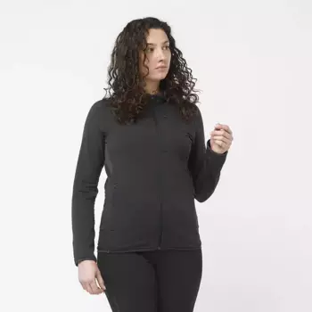 Женский флисовый Essential Ltwarm FZ W Salomon, чёрный