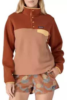 Женский флисовый пуловер Patagonia Synchilla Snap-T, цвет Terra Pink
