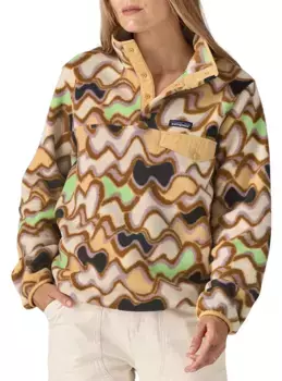 Женский флисовый пуловер Patagonia Synchilla Snap-T, цвет Small Currents Natural
