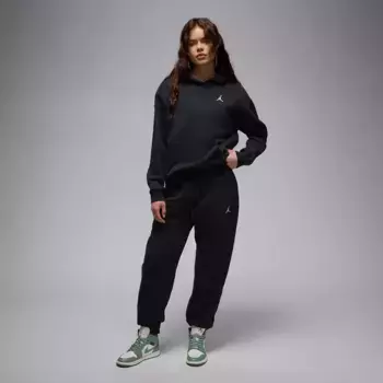 Женский флисовый пуловер с капюшоном Jordan Brooklyn, черный