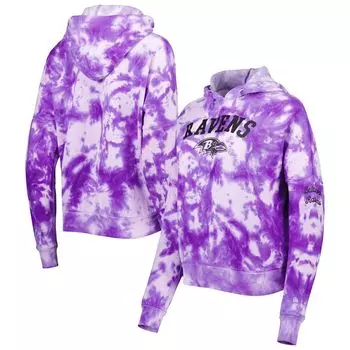 Женский флисовый пуловер с капюшоном New Era Purple Baltimore Ravens Cloud Dye New Era