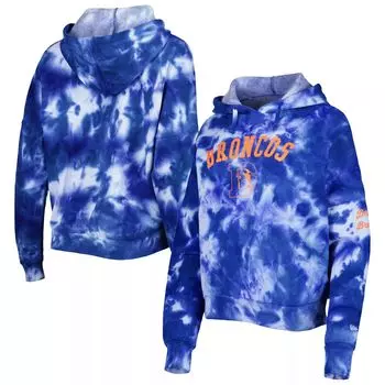 Женский флисовый пуловер с капюшоном New Era Royal Denver Broncos Cloud Dye New Era