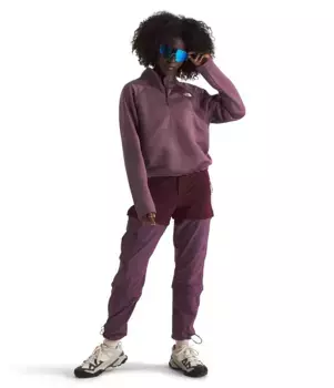 Женский флисовый пуловер с молнией 1/4 The North Face Dotknit Thermal, цвет Midnight Mauve