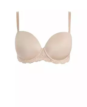 Женский гладкий и шикарный многофункциональный контурный бюстгальтер CITY CHIC, бежевый