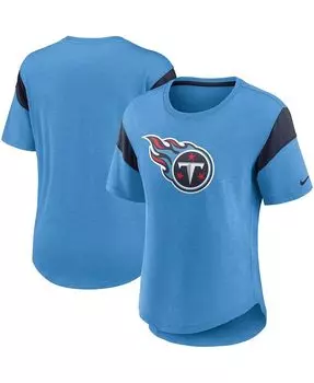 Женский голубой модный топ с логотипом tennessee titans primary Nike, светло-синий