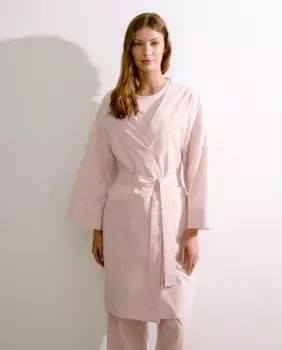 Женский халат Bata с контрастными деталями nfasis, розовый