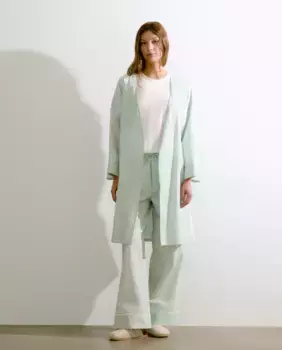 Женский халат Bata с контрастными деталями nfasis, зеленый