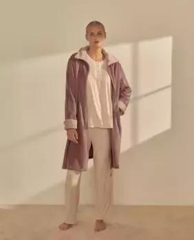 Женский халат на молнии Couchel, цвет 230 Rosa Oscuro