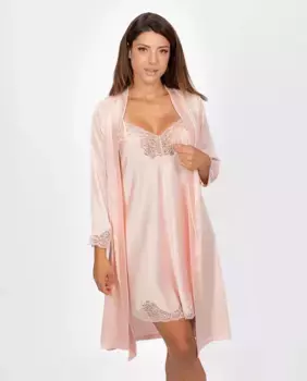 Женский халат Nans, розовый