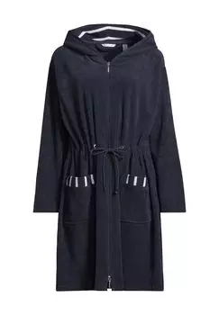Женский халат Nura с капюшоном и шнурком DesireE, темно-синий