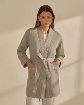 Женский халат с бантом nfasis, серый