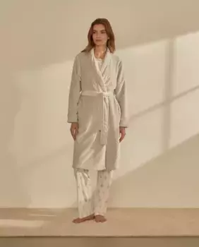 Женский халат с бантом nfasis, светло-серый