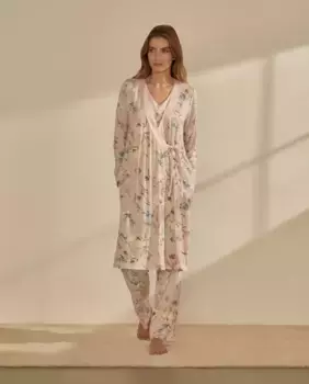 Женский халат с поясом nfasis, розовый