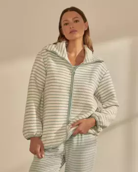 Женский халат с высоким воротником nfasis, белый