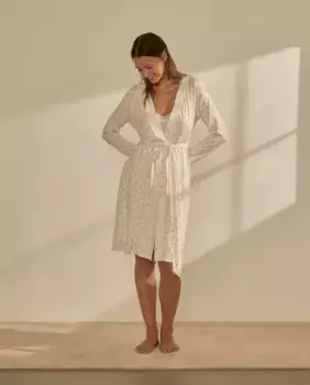 Женский халат с запахом nfasis, белый