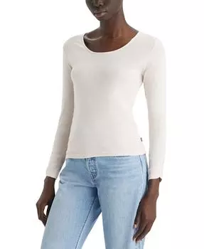 Женский хлопковый балетный топ с длинными рукавами Infinity Levi's, белый