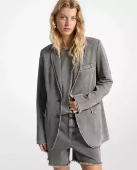 Женский хлопковый джинсовый пиджак Michael Michael Kors, серый