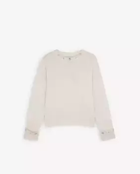 Женский хлопковый свитер с заклепками Scalpers, цвет Natural