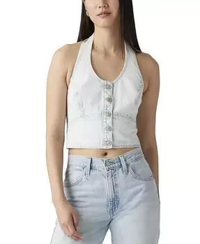 Женский хлопковый топ Janeesah с лямкой на спине и присборенной спиной Levi's, синий