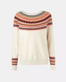 Женский хлопковый жаккардовый свитер Esprit