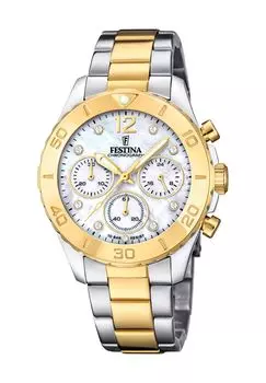 Женский хронограф FESTINA, цвет Silber Gold