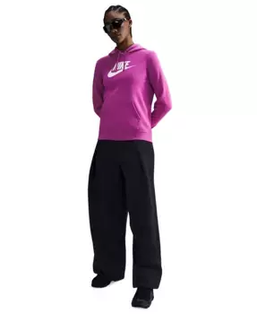 Женский худи с логотипом Club Fleece для спорта Nike, фиолетовый