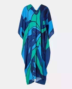 Женский кафтан с цветочным принтом Latouche, синий