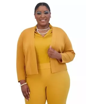 Женский кардиган без воротника с открытым передом Kasper, красный