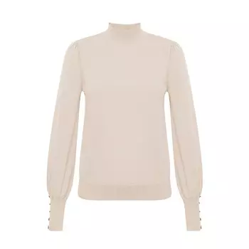 Женский кардиган Deep Breath с воротником-стойкой и пышными рукавами, голубое озеро