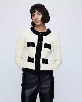 Женский кардиган косой вязки на пуговицах Wild Pony