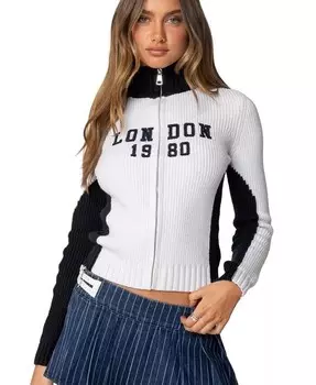 Женский кардиган London High Neck Edikted, синий