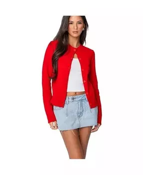 Женский кардиган на пуговицах Hollie Edikted, красный