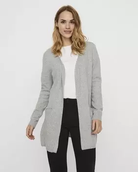 Женский кардиган с длинным рукавом Vero Moda, светло-серый