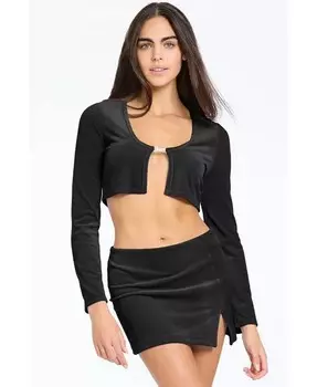 Женский кардиган с длинными рукавами и фурнитурой Juicy Couture, черный