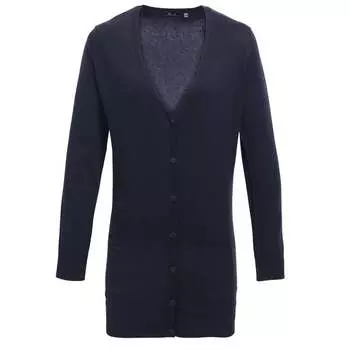 Женский кардиган с длинными рукавами и v-образным вырезом Premier, синий