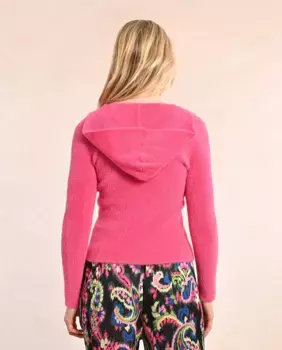 Женский кардиган с капюшоном и длинными рукавами Molly Bracken, розовый