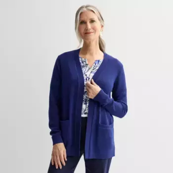 Женский кардиган с карманами Croft & Barrow, цвет felix navy