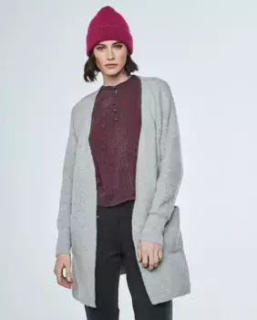 Женский кардиган с карманами и поясом & Me Unlimited, серый