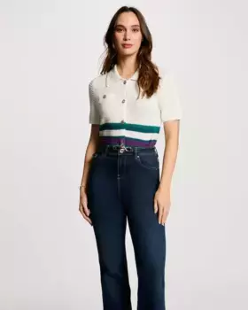 Женский кардиган с короткими рукавами и застежкой на пуговицы Morgan, цвет Crudo