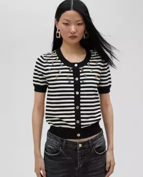 Женский кардиган с короткими рукавами с предрерией Lola Casademunt, многоцветный