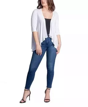 Женский кардиган с открытыми передними рукавами и рукавами до локтя 24seven Comfort Apparel, белый