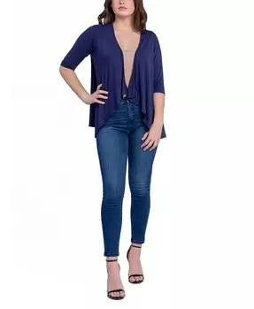 Женский кардиган с открытыми передними рукавами и рукавами до локтя 24seven Comfort Apparel, синий