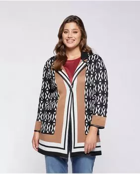 Женский кардиган с принтом и застежкой на пуговицы Fiorella Rubino, черный