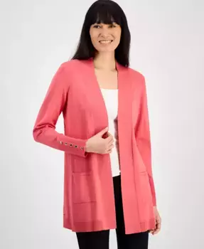 Женский кардиган с пуговицами на рукавах Flyaway JM Collection, красный