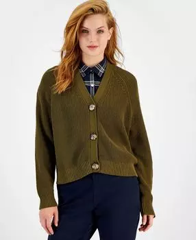 Женский кардиган с рукавами реглан и V-образным вырезом Tommy Jeans