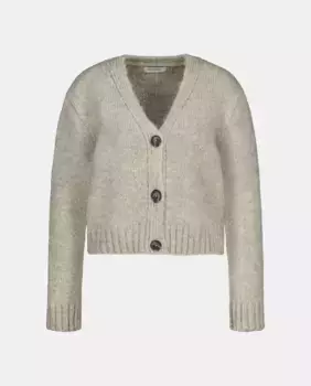 Женский кардиган с V-образным вырезом на пуговицах Tintoretto, серый