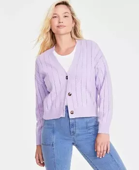 Женский кардиган с вышивкой пуантелл On 34th, фиолетовый