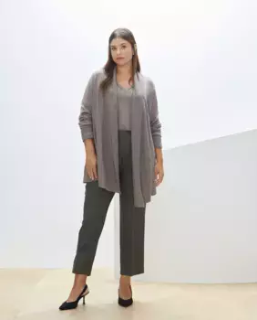 Женский кардиган с высоким воротником Couchel, цвет Visn Oscuro