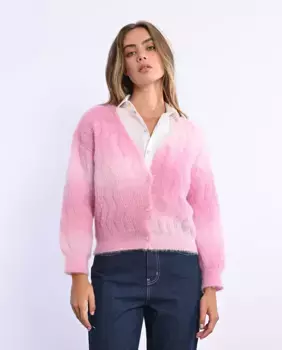 Женский кардиган тай-дай с застежкой на пуговицы Lili Sidonio, розовый